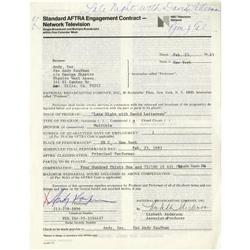 Andy Kaufman Signed "Late Night with David Letterman" C