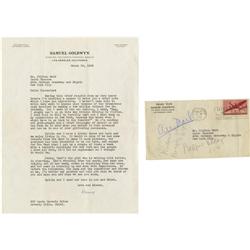 Danny Kaye Signed Letter to Clifton Webb.
