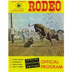 Michael Landon Signed Rodeo Program.
