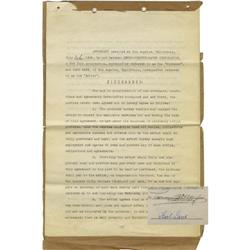 Louis B. Mayer and Karl Dane Signed Contract.