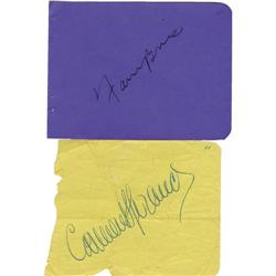 Carmen Miranda and Fanny Brice Autographs.