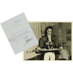Tyrone Power Signed Letter to Clifton Webb, with Photo.