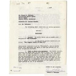 Edward G. Robinson Signed Contract.