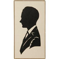 Clifton Webb Signed Silhouette.