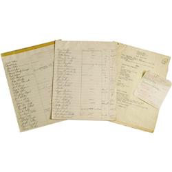 Clifton Webb Dinner party Menu and Guest List.