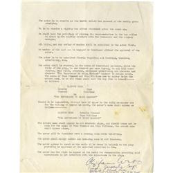 Clifton Webb Signed Contract.