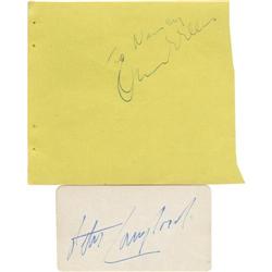 Orson Welles and Peter Lawford Autographs.