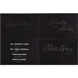 Set of Four "What's My Line?" Guest Cards Signed by Ala