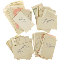 Large Collection of Vintage Celebrity Autographs.