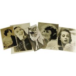 Female Stars Autographs Lot: Betty Grable, Rosalind Rus