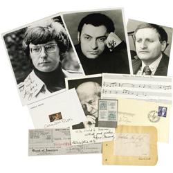 Classical Actors, Writers, and Composers Autograph Set.