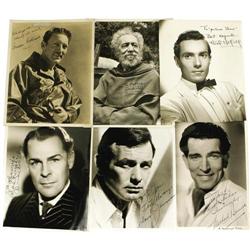 Various Leading Men Signed Photos, Set of 6.