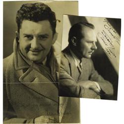 Jean Hersholt and Charlie Ruggles Autographed Pictures.