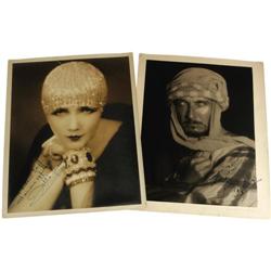 Autographed Photos of  Villains  Jetta Goudal and Roy D
