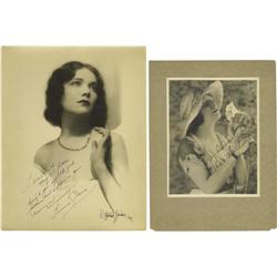 Alice Calhoun and Bernice Claire Signed Photos.
