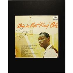 Nat "King" Cole Signed Album Cover.