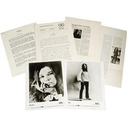 Janis Joplin Press Kit with Photos.