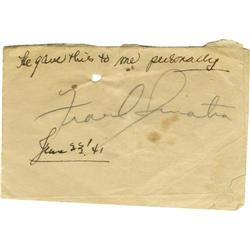 Frank Sinatra Autograph.