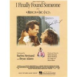 Barbra Streisand Signed Sheet Music.