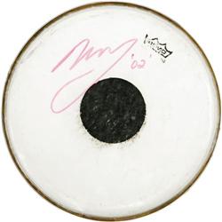 Neil Young Signed Drumhead.