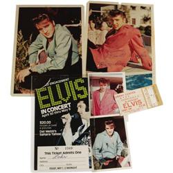 Elvis Presley Concert Ticket Stubs and Moss Photos.