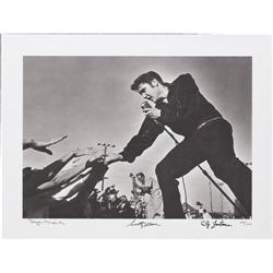 Elvis Presley Lithograph Signed by Scotty Moore and D.J