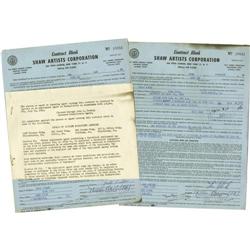 Miles Davis Agent-Signed Contracts.