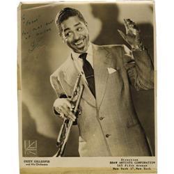 Dizzy Gillespie Signed Photo.