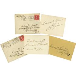 Al Jolson and Howard Thurston Signed Cards.