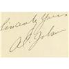 Image 2 : Al Jolson and Howard Thurston Signed Cards.