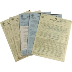 Assorted Jazz Greats Agent-Signed Contracts.