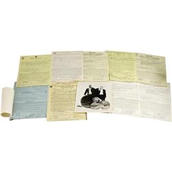 Assorted Agent-Signed Jazz Contracts.