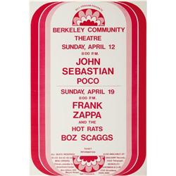 John Sebastian/Poco/Frank Zappa Berkeley Community Thea