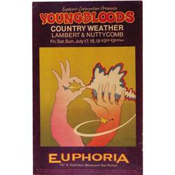 Youngbloods Euphoria Concert Poster (1970) 
