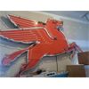 Image 2 : RESERVE LIFTED AND SELLING! BEAUTIFUL 50's/60's VINTAGE NEON/PORCELAIN MOBIL OIL PEGASUS SIGN