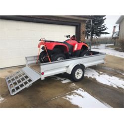 2008 ARCTIC CAT 500 AUTO 4x4 ATV INCLUDING TRAILER AND SNOW PLOW