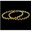 Image 1 : 22KT Two-Tone Gold Fancy Bangle Bracelets