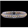 Image 1 : 2.98 ctw Diamond Bracelet - 14KT Tri Color Gold