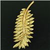 Image 2 : Vintage 14kt Yellow and Rose Gold Multi Leaf Textured Branch Pin Brooch