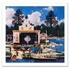 Image 1 : Jane Wooster Scott, "Salem Shipyard" Hand Signed Limited Edition Lithograph with