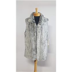 Courtesy of Muscalus Furs a Beautiful Grey Rex Knitted Vest