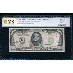 1934A $1000 Chicago FRN PCGS 30
