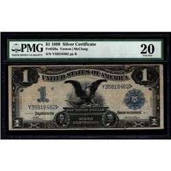 1899 $1 Black Eagle Silver Certificate Series Key Note PMG 20