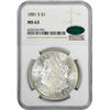 Image 2 : 1881-S $1 Morgan Silver Dollar Coin NGC MS63 CAC Amazing Toning