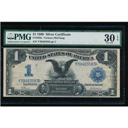 1899 $1 Fr. 229a Black Eagle Silver Certificate PMG 30EPQ