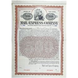 Mail and Express Co. 1907 Specimen Bond
