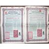 Image 1 : Kaiserlich Chinesische Tientsin-Pukow SA 5% 1908 £20 I/U Coupon Bond Pair