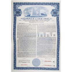 Grace Line Inc. 1967 Specimen Bond