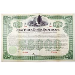 New York Dock Co. 1901 Specimen Bond