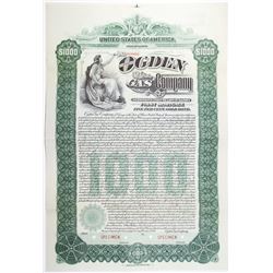 Ogden Gas Co. 1900 Specimen Bond